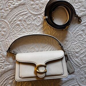 Coach Tabby 20 White Leather Bag